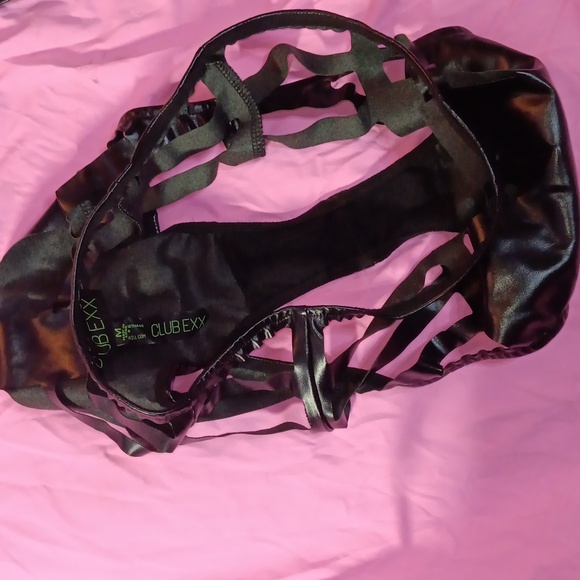 Dolls Kill × Club Exx Black Skeletoria Cut Out Faux Leather Set (M) - Picture 10 of 12